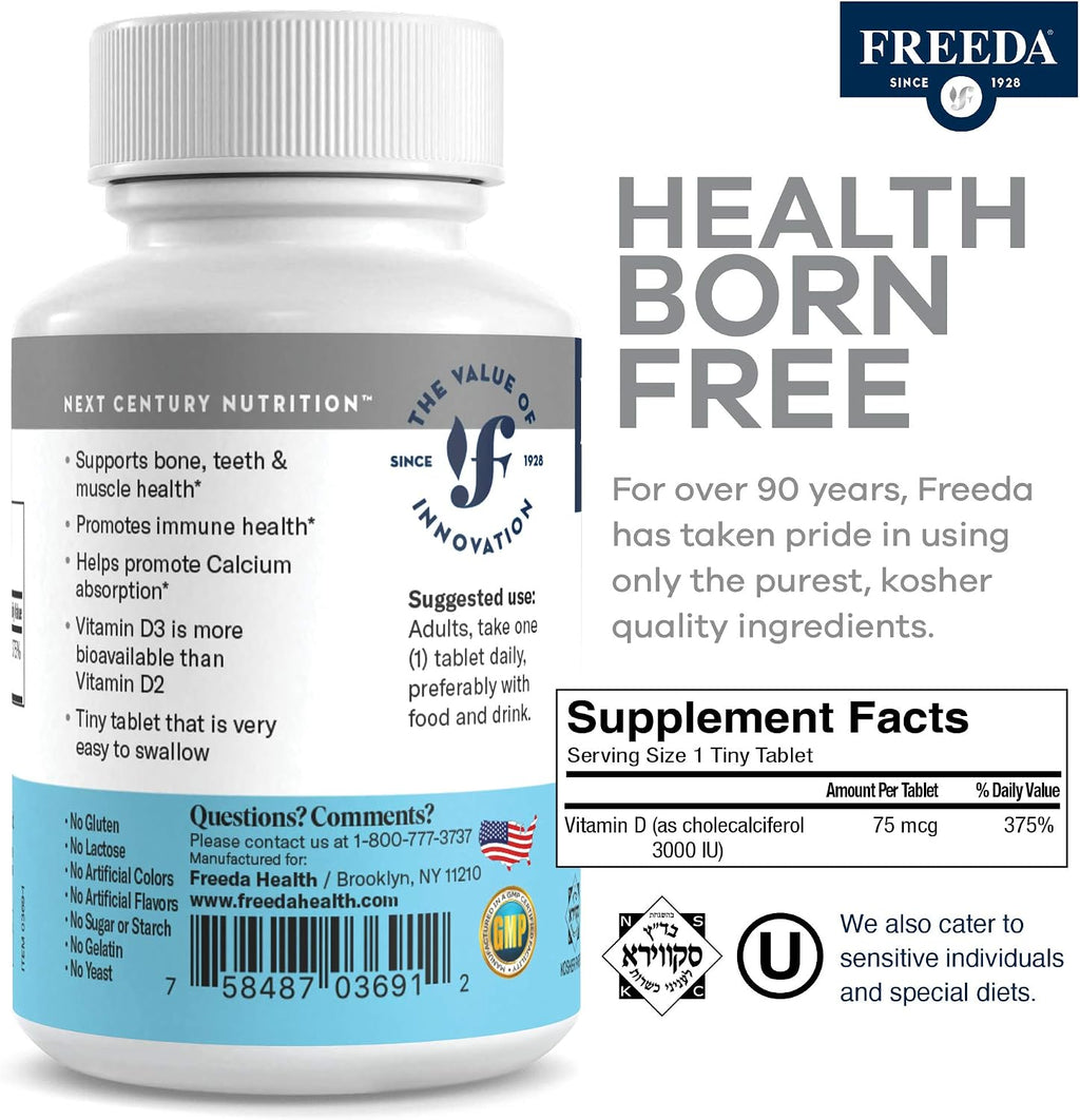 FREEDA Vitamina D3 3000 UI - 250 Comprimidos