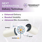 Tesseract Medical Research AnaQuell QR, Alivio del Estrés y Apoyo al Estado de Ánimo, L-Citrulina y Anandamida, 90 Cápsulas