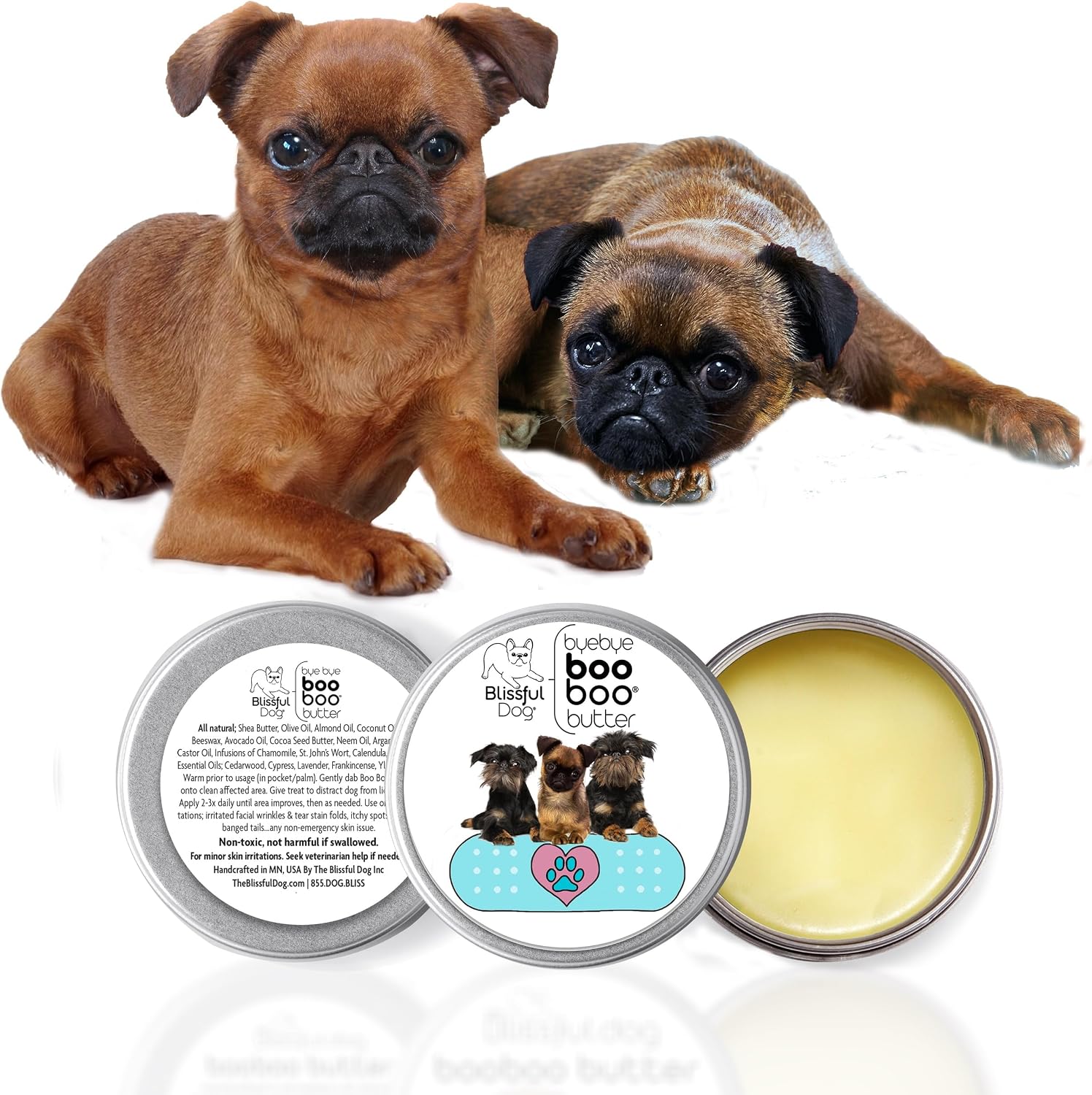 The Blissful Dog Brussels Griffon Boo Boo Butter, 1 OZ
