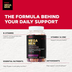 GNC Mega Men Multivitamínico en Gomitas para Hombres - Energía, Metabolismo e Inmunidad, Sabor Frutos Rojos, 120 Gomitas