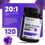 Garra del Diablo Cápsulas 1000mg Extracto 20:1 - 120 Cápsulas - Suplemento Herbal Vegano No GMO