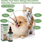 Alivio para Alergias Estacionales en Perros y Gatos - Fórmula Herbal Natural - Líquido de Rápida Absorción