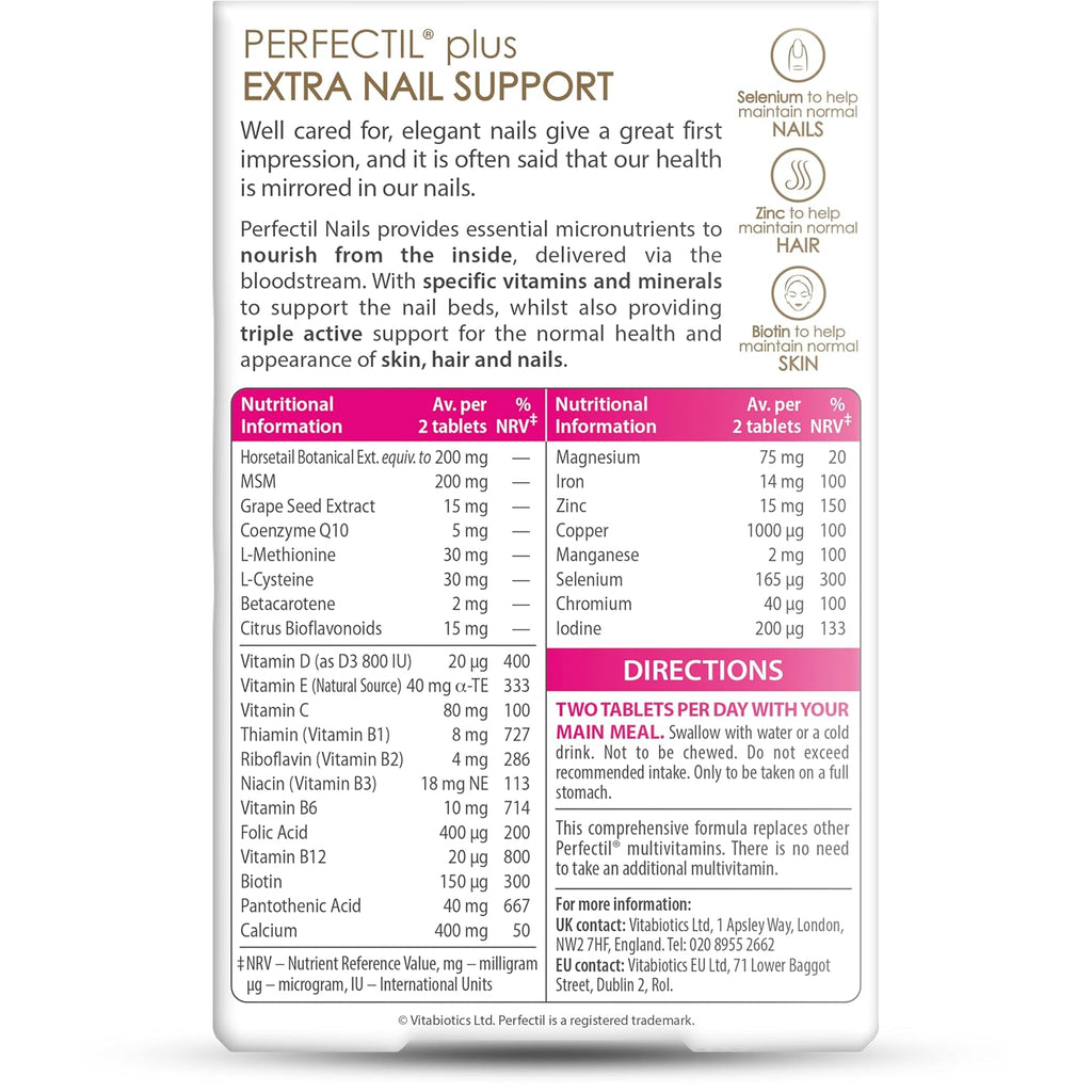 Perfectil Plus Nails Extra Support - 60 comprimidos