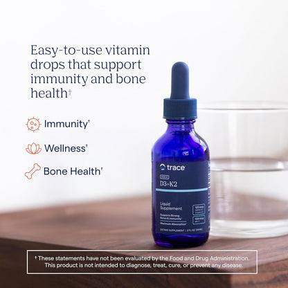 Líquido Iónico de Vitamina D3 + K2 | 125 mcg (5000 UI) D3, 100 mcg K2 | Suplemento Concentrado | 59 ml (296 raciones) – Image 2