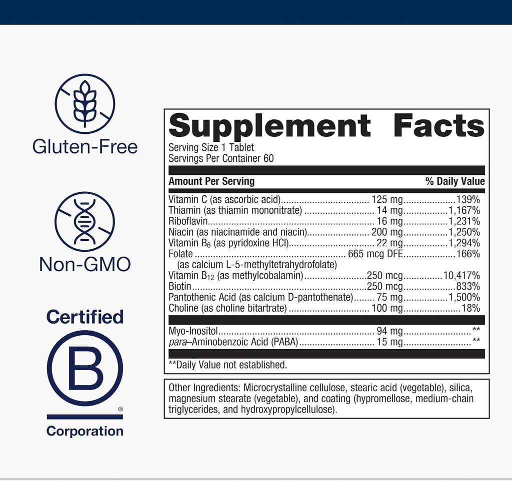 Complejo B de Metagenics - Vitaminas B activas con B6, B12 y folato