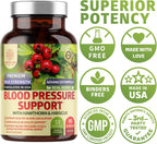 N1N Premium Blood Pressure Support con Espino Blanco e Hibisco, Suplemento Natural para la Circulación y Salud General, 90 Cápsulas