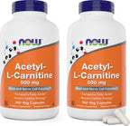 NOW Foods Acetil L-Carnitina 500 mg, 360 Cápsulas Vegetales - No OGM