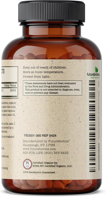 Futurebiotics Vitamin D3 5,000 IU (125 mcg) – Mantenimiento de los niveles normales de calcio en sangre . – Image 5