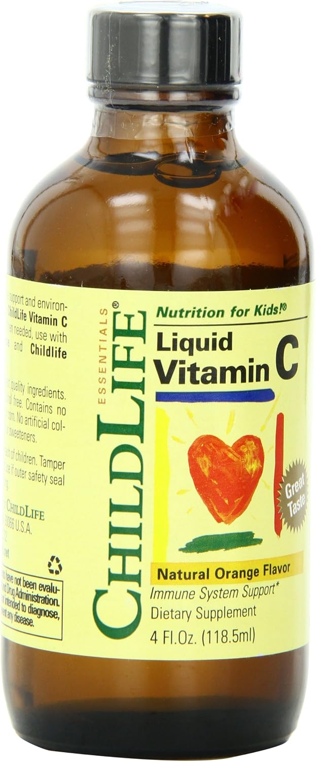 Child Life Vitamina C Líquida Sabor Naranja – 2 Botellas de 118 ml