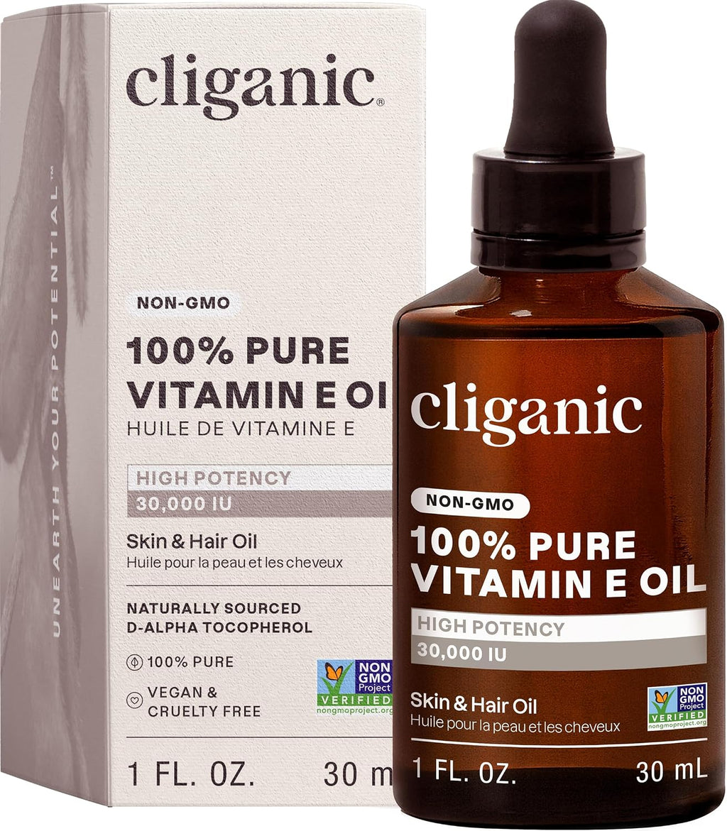 Cliganic Aceite de Vitamina E Puro 240.000 IU (240 ml) - Natural D-Alfa Tocoferol
