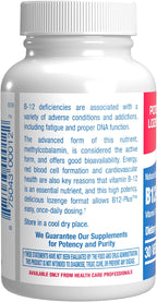 Vitamina B12 Metilcobalamina 1000 mcg - Comprimidos Sublinguales Sabor a Bayas Silvestres - 30 Unidades