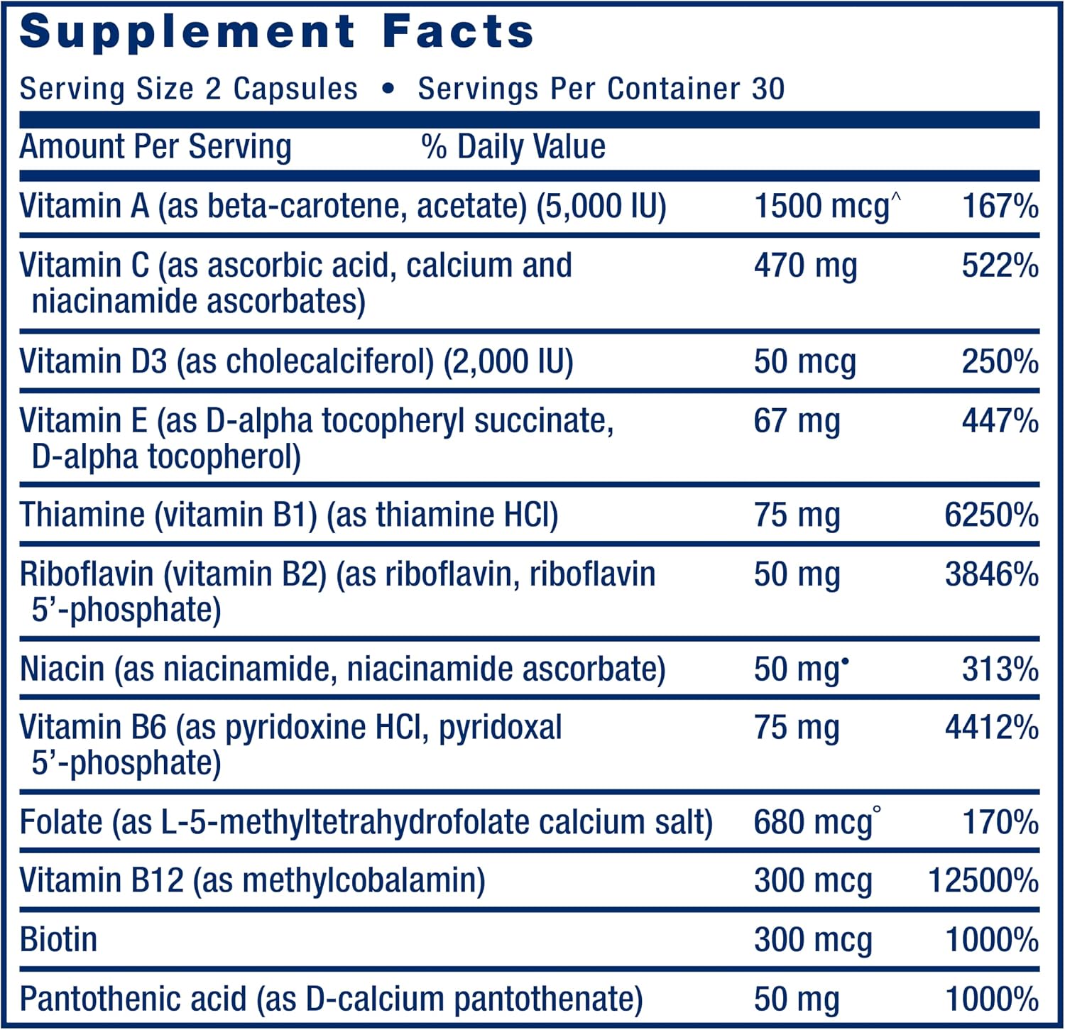 Life Extension Two-Per-Day Multivitamin - 60 Cápsulas