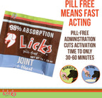 Licks Joint & Heart Support - Apoyo para articulaciones y corazón - MSM, Omega-3 y Vitamina E - Sobres de gel sabor pollo - 10 sobres