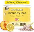 Feel Goods Immunity Icon - Mezcla en Polvo de Vitamina C con Jengibre y Cúrcuma, Sabor Melocotón Limonada