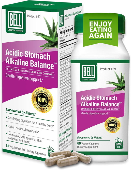 Bell Acidic Stomach Alkaline Balance - 60 Cápsulas