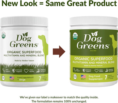 Dog Greens Superfood Supplement para Perros – Pelaje y piel saludables: Los antioxidantes y vitaminas contribuyen – Image 2
