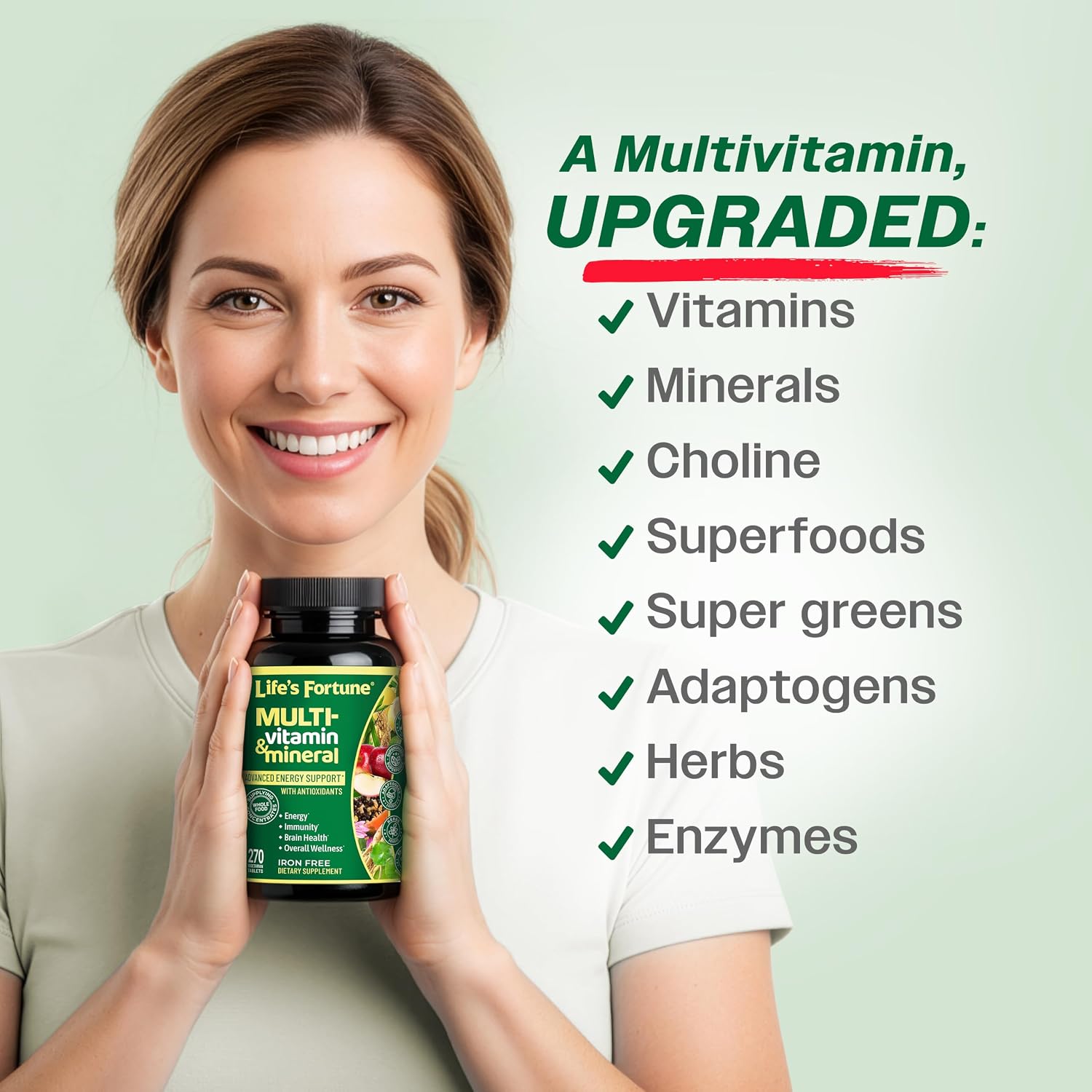 Life's Fortune Complete Multivitamin with Superfoods - 270 Vegetarian Tablets