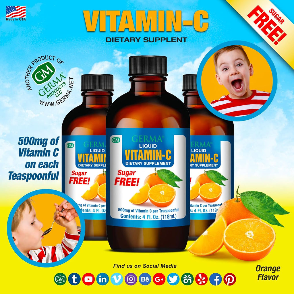Germa Vitamina C Líquida Sin Azúcar 500 mg - 118 ml