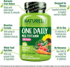 NATURELO Multivitamínico Diario para Mujeres - 240 Cápsulas - con Vitamina B12, Complejo B Activo, Extractos Vegetales, Sin OMG, Vegano - 8 Meses de Suministro