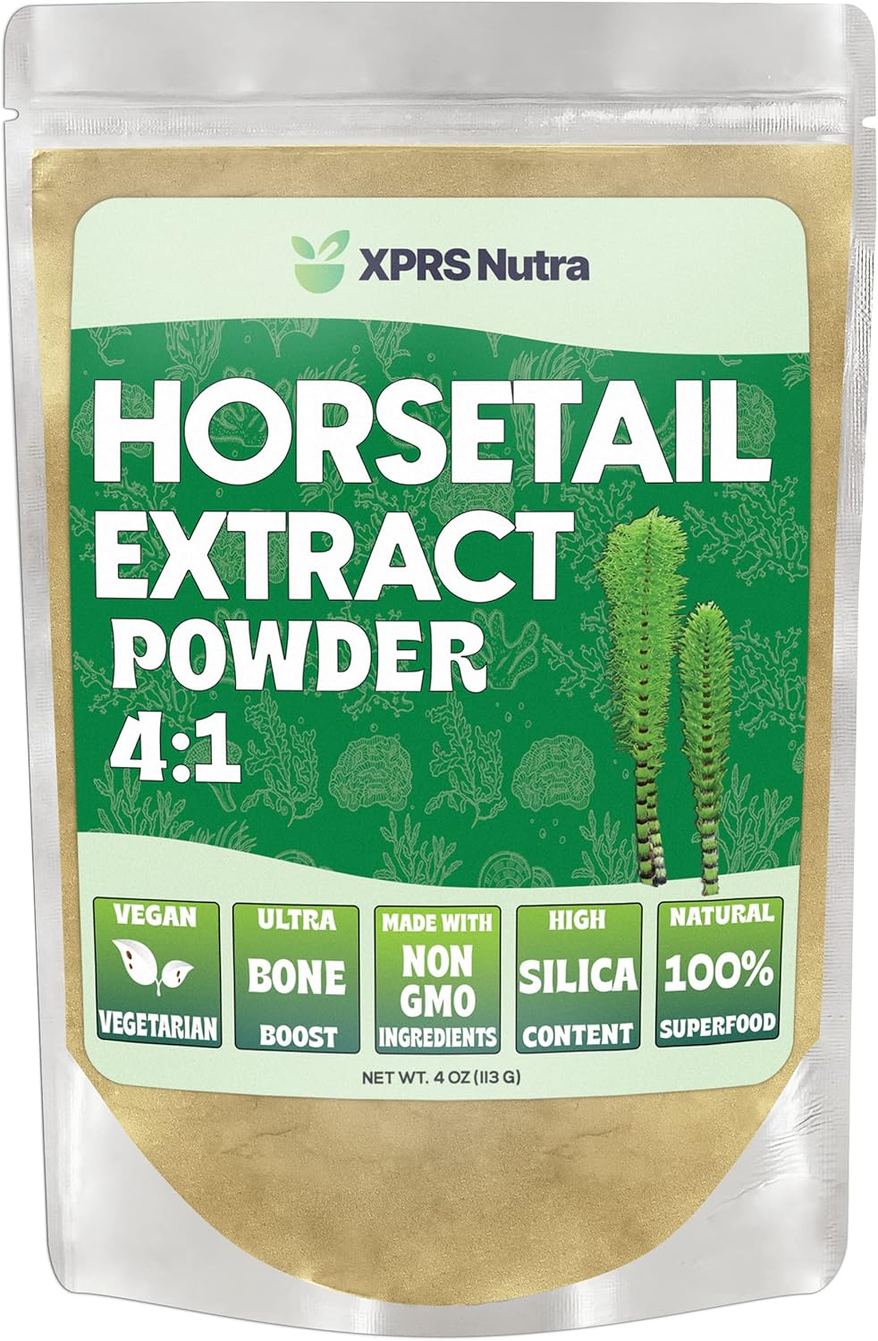 XPRS Nutra Extracto de Cola de Caballo en Polvo - Alto Contenido en Silicio - 113 g (4 oz)