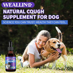 WEALLIN Dog Cough Treatment Support for Dogs - Gotas Herbales para la Tos en Perros, 60 ml