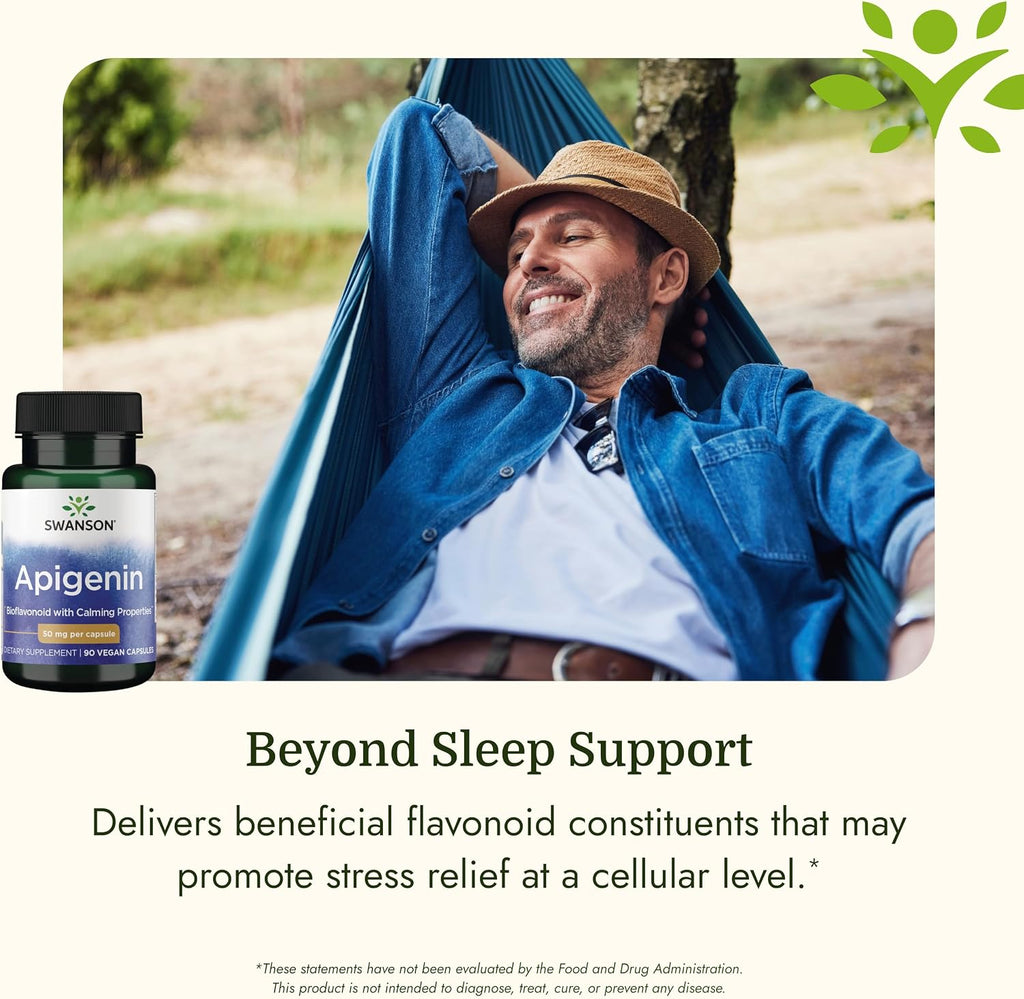 Swanson Apigenin – 90 Cápsulas, 50 mg