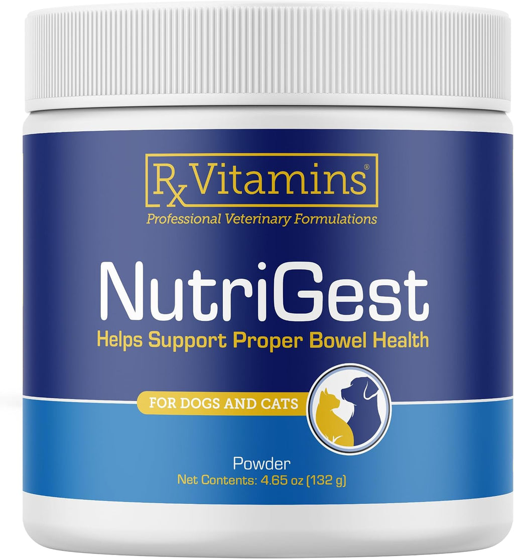 Rx Vitamins NutriGest - Probióticos para Perros y Gatos - Salud Digestiva - 4.65 oz (132 g)