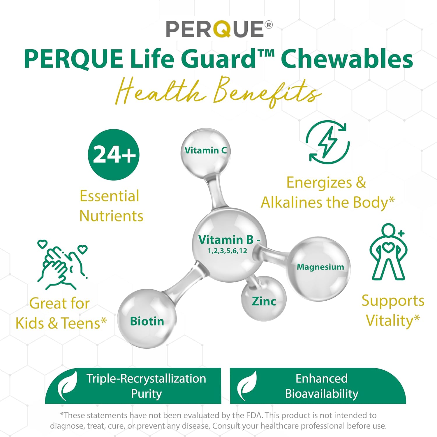 Perque Life Guard Chewables, 90 Comprimidos Masticables