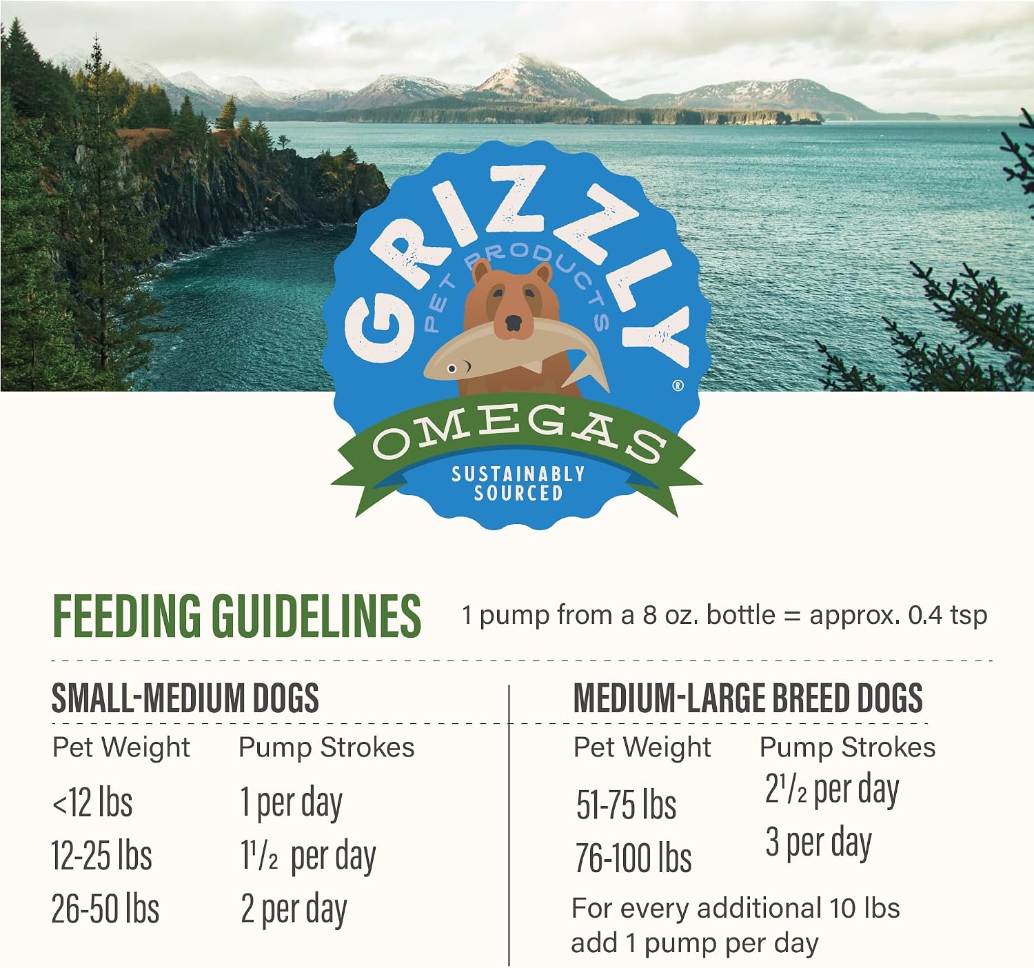 Grizzly Pet Products Algal Plus Omega 3-6-9 Suplemento Alimenticio para Perros y Gatos, 236 ml