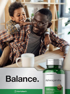 Horbäach Ashwagandha Root Supplement | 180 Cápsulas | para Hombres y Mujeres | Extracto Herbal | No-GMO, Sin Gluten
