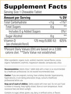 Integrative Therapeutics Vitamina D3 125 mcg - 90 comprimidos masticables con sabor a chocolate