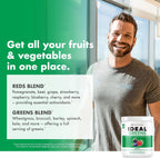 NutraOne Ideal Greens: Suplemento de Superalimentos Verdes en Polvo (30 raciones, sabor bayas)
