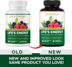 Life's Energy Multivitamínico Diario Avanzado para Hombres y Mujeres, con Super Greens, Antioxidantes y Enzimas - Sin Hierro, Vegetariano, 60 Comprimidos