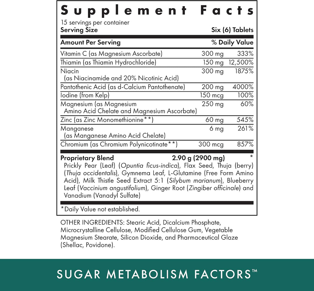 MICHAEL'S Sugar Metabolism Factors – 90 Comprimidos Vegetarianos – Image 2