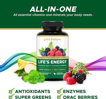 Life's Energy Advanced Daily Multivitamin – Vitamina D: favorece la absorción normal del calcio y el mantenimiento – Image 2