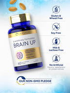 Carlyle Suplemento Cerebral | 60 Cápsulas Blandas | Nootrópico con Lion's Mane, Bacopa y L-Theanina | Sin OGM, Sin Gluten
