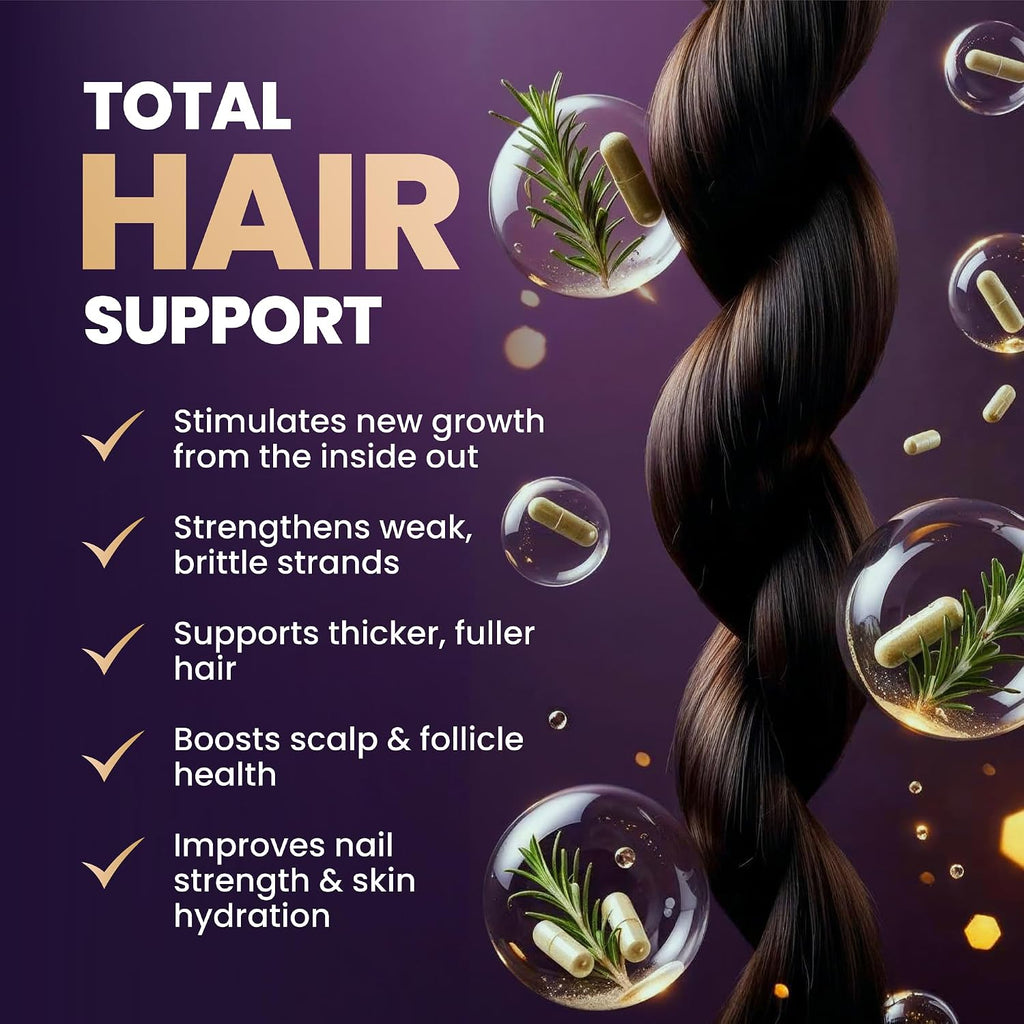 FOLICARE Biotina con Colágeno, Queratina y Probióticos – Suplemento para Cabello, Piel y Uñas