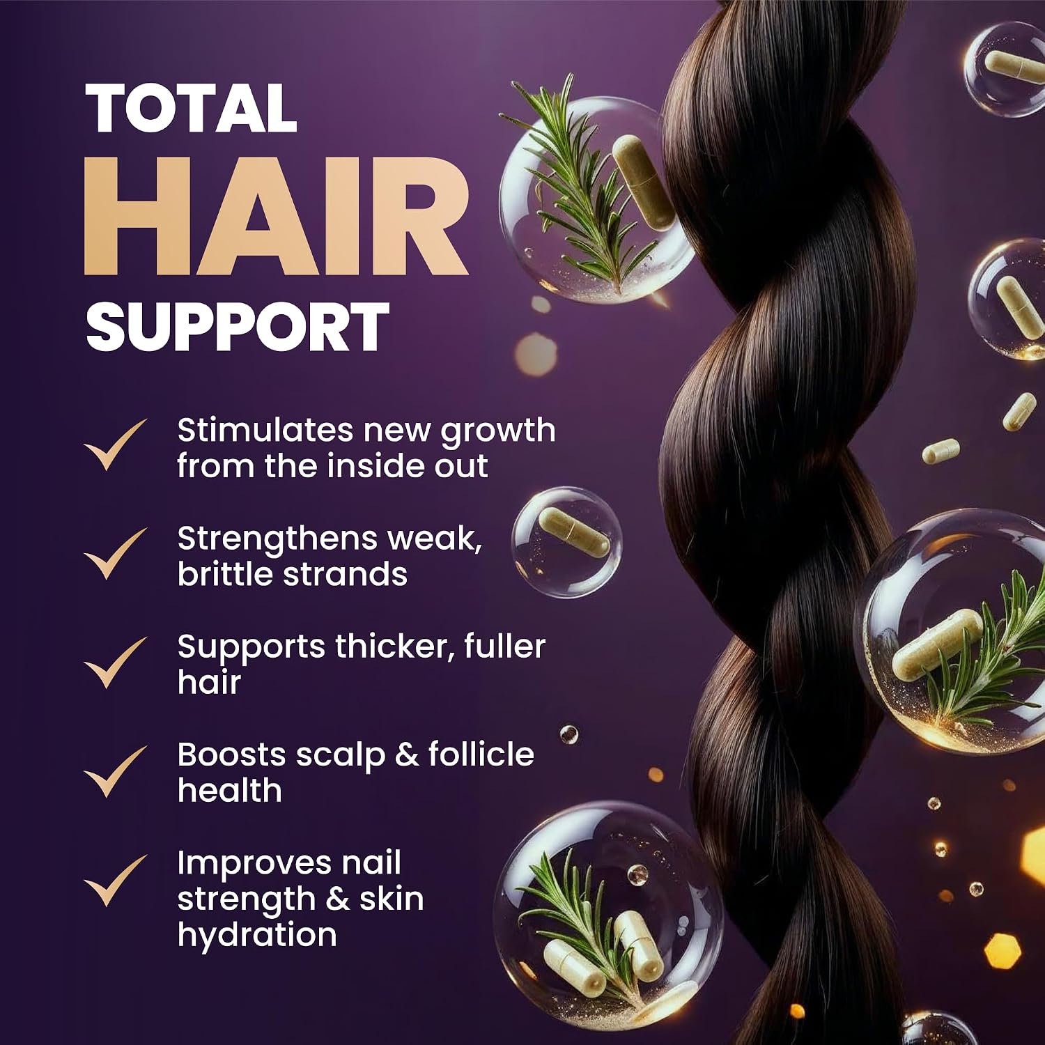 FOLICARE Biotina con Colágeno, Queratina y Probióticos – Suplemento para Cabello, Piel y Uñas