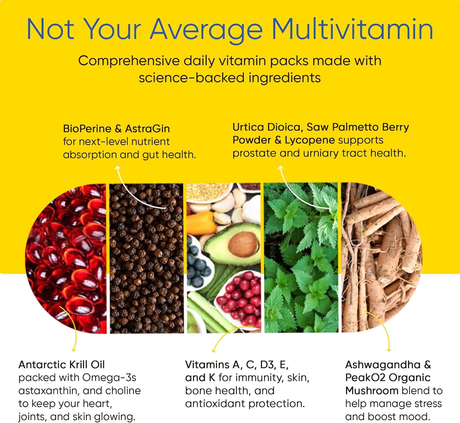 Universal U Men's Total Health Vitamin Packs - 30 Sobres Diarios