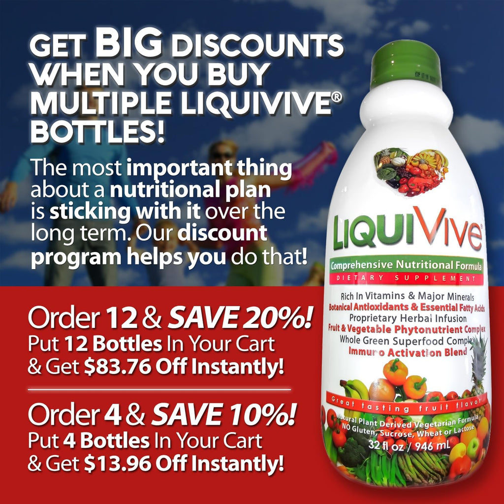 LiquiVive Liquid Vitamins Mega Nutrition - Multivitamínico Líquido Vegano, 946 ml