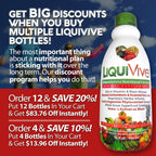 LiquiVive Liquid Vitamins Mega Nutrition - Multivitamínico Líquido Vegano, 946 ml