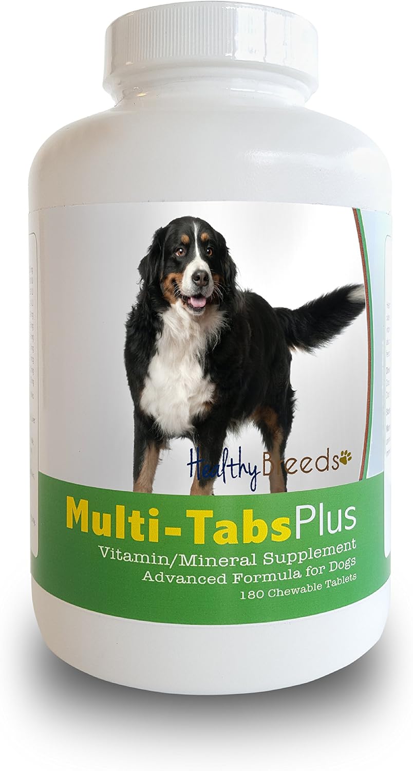 Healthy Breeds Multi-Tabs Plus Chewable Tablets for Bernese Mountain Dogs – 180 Tablets