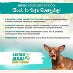 Vital Planet Living Meal Alimento para Perros en Polvo con Enzimas, Superalimentos y Probióticos - 111 g (30 dosis)