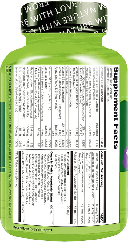 NATURELO Whole Food Multivitamin + Immune – Minerales quelados: Magnesio, zinc, selenio, cobre, manganeso, cromo y – Image 8