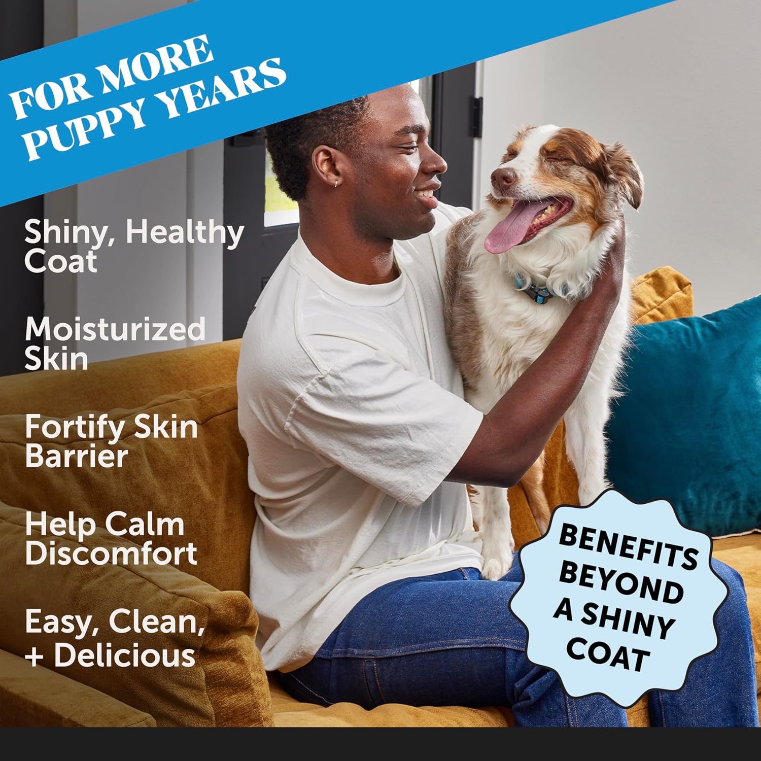 Pet Honesty Suplemento de Piel y Pelaje para Perros con Aceite de Salmón - Caldo de Huesos con Aceite de Salmón, Colágeno, Biotina y Vitamina E (340 g)