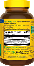 Nature Made Vitamina B12 1000 mcg, Comprimidos de Liberación Prolongada, 160 Comprimidos