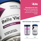 4Life Transfer Factor Belle Vie - Apoyo Hormonal Femenino, 60 Cápsulas Vegetales