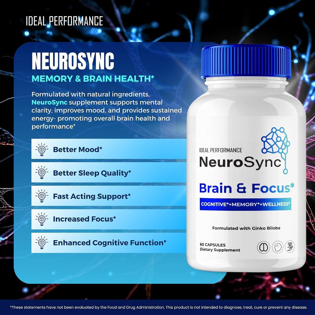 Neuro Sync Capsules - Fórmula Avanzada Nootrópica para el Apoyo Cerebral y Nervioso (Pack de 3)