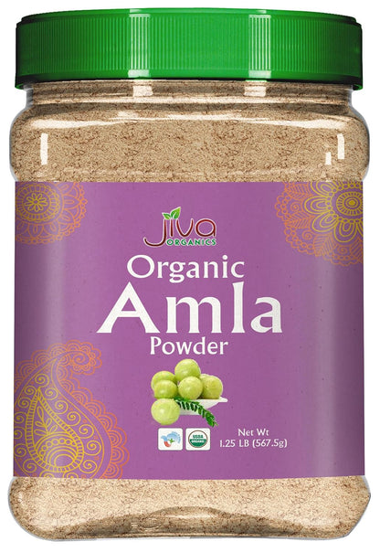 Polvo de Amla Orgánico 567 g - Puro, Libre de Gluten, No GMO, Amalaki de India, Vitamina C - Jiva Organics – Image 1