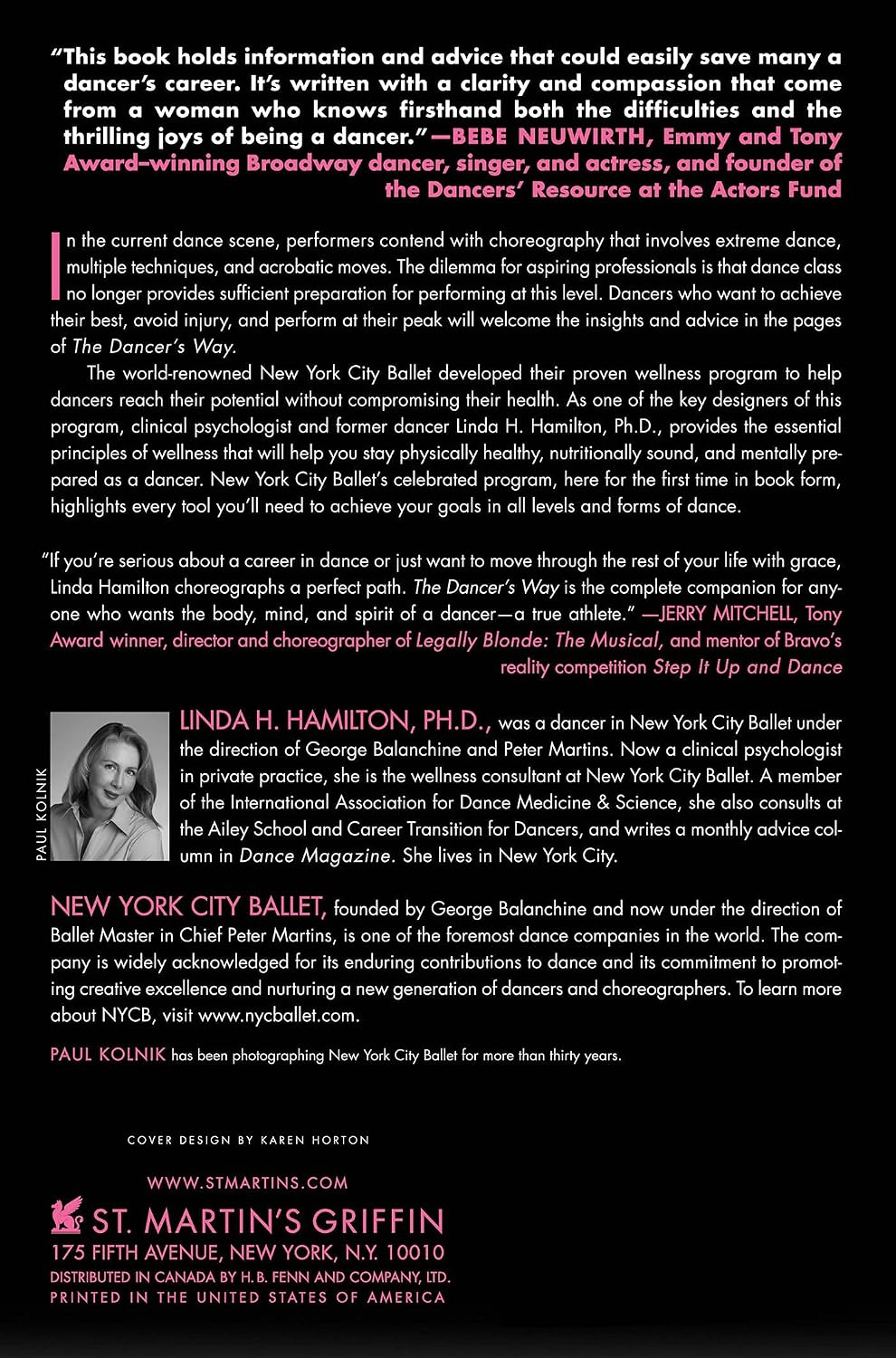 The Dancer's Way: The New York City Ballet Guide to Mind, Body, and Nutrition